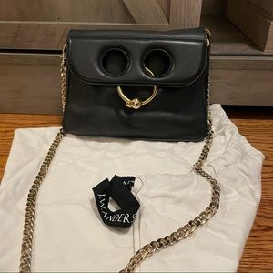 JW Anderson Pierce Mini Leather Bag in black